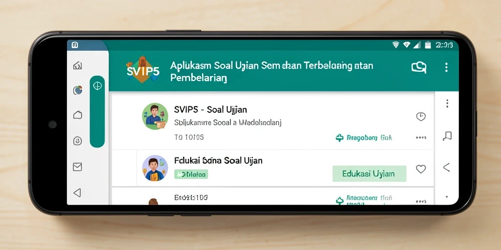 Antarmuka SVIP5 yang interaktif dengan soal-soal ujian.